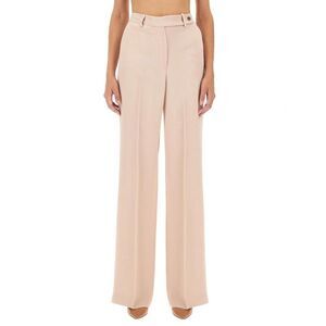 KITON High-Waisted Wide-Leg Tailored Trousers Women PINK Pants